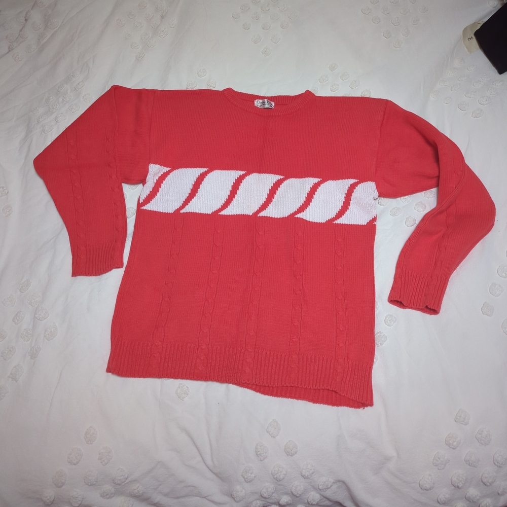 Red and White Sweater